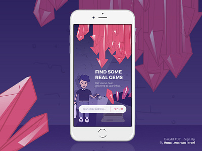 DailyUI #001 - SIgn Up (Hidden Gems)