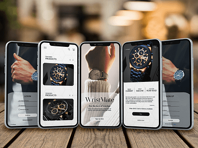 UI/UX Design - WristMate app branding design flat minimal ui ui design uidesigner uiux uiuxdesigner ux ux design website