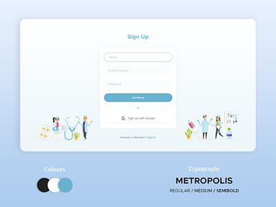 Minimal Sign-up Page