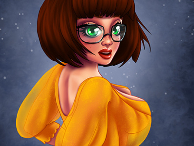 Velma artwork artworks digital digital painting girls illustration illustration art pinup girl sexy sexy girl