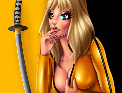 The Bride | Kill Bill artwork artworks digital digital painting girls illustration illustration art kiddo killbill pinup girl sexy girl