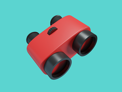 Binoculars 3d binoculars blender branding illustration
