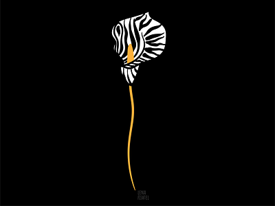 Wild calla abstract art botanical illustration design flat floral art floral design floral logo flower graphic graphic design graphics illustration minimal vector wild animal wildlife zebra zoo