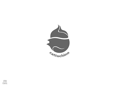 cattuchino branding cappuccino cat cattuchino design flat icon logo logo design logotype minimal typography vector