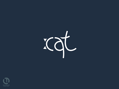 cat app branding design flat icon illustration logo minimal typography vector