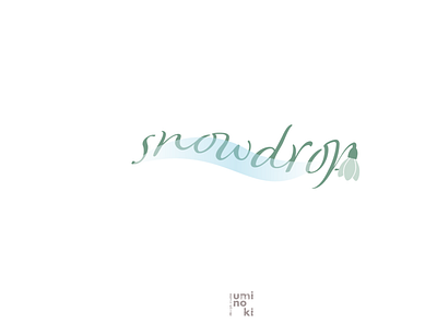 Snowdrop branding design flat illustration logo minimal typography vector