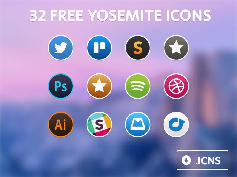 Yosemite Icon Set icon app yosemite free download trello twitter sublime text reeder photoshop spotify illustrator