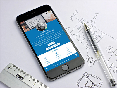 Linkedin user profile adobexd branding linkedin mobile ui userprofile