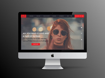 Rayban landing page adobe photoshop adobexd branding design graphicdesign ui ux webdesign