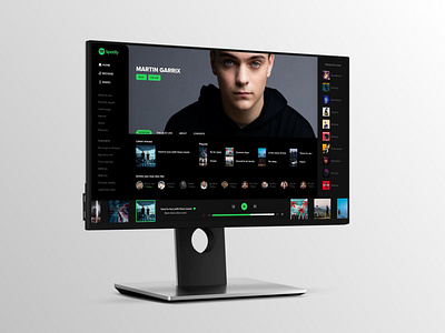 Spotify interface redesign adobe photoshop adobexd design graphicdesign spotify ui ux webdesign