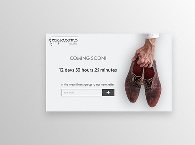 Countdown page adobe photoshop adobexd branding design graphicdesign shoes ui ux webdesign