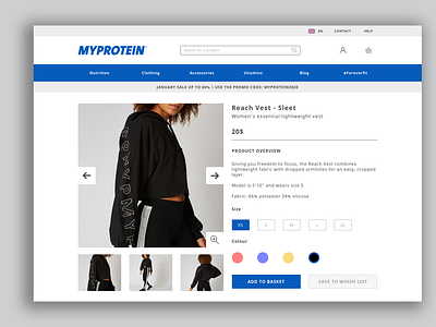 MyProtein product page