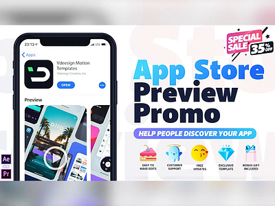 App Store Preview Promo advertisement after effects animated app application demo device introduction mobile phone presentation preview promo short showcase store video