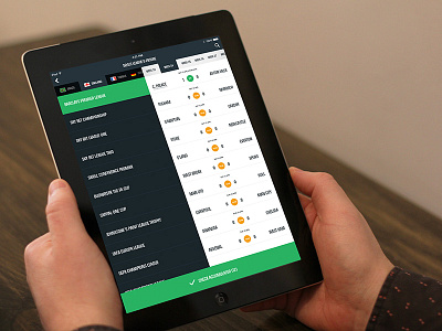 Results - Football Accumulator Tracker accumulator app betting football ipad results ui ux