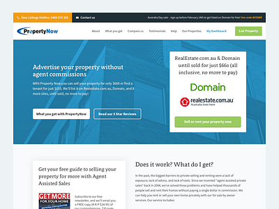 PropertyNow Homepage design home homepage house property real estate responsive ui ux web website