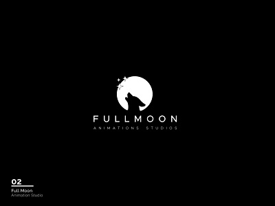 Full Moon - Logofolio vo.1 animation studio bepolar brandidentity branding branding and identity branding design design fullmoon graphic design logo mark moon vector wolf wolf logo