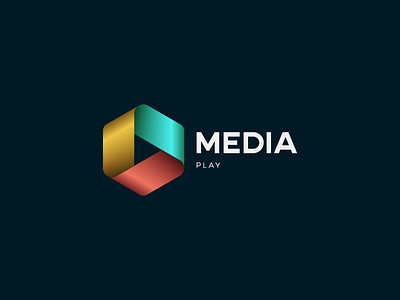 Media Play Logo app branding broadcast business clean computer icon identity lettermark logo mark media monogram platform play simple streaming symbol tv vector