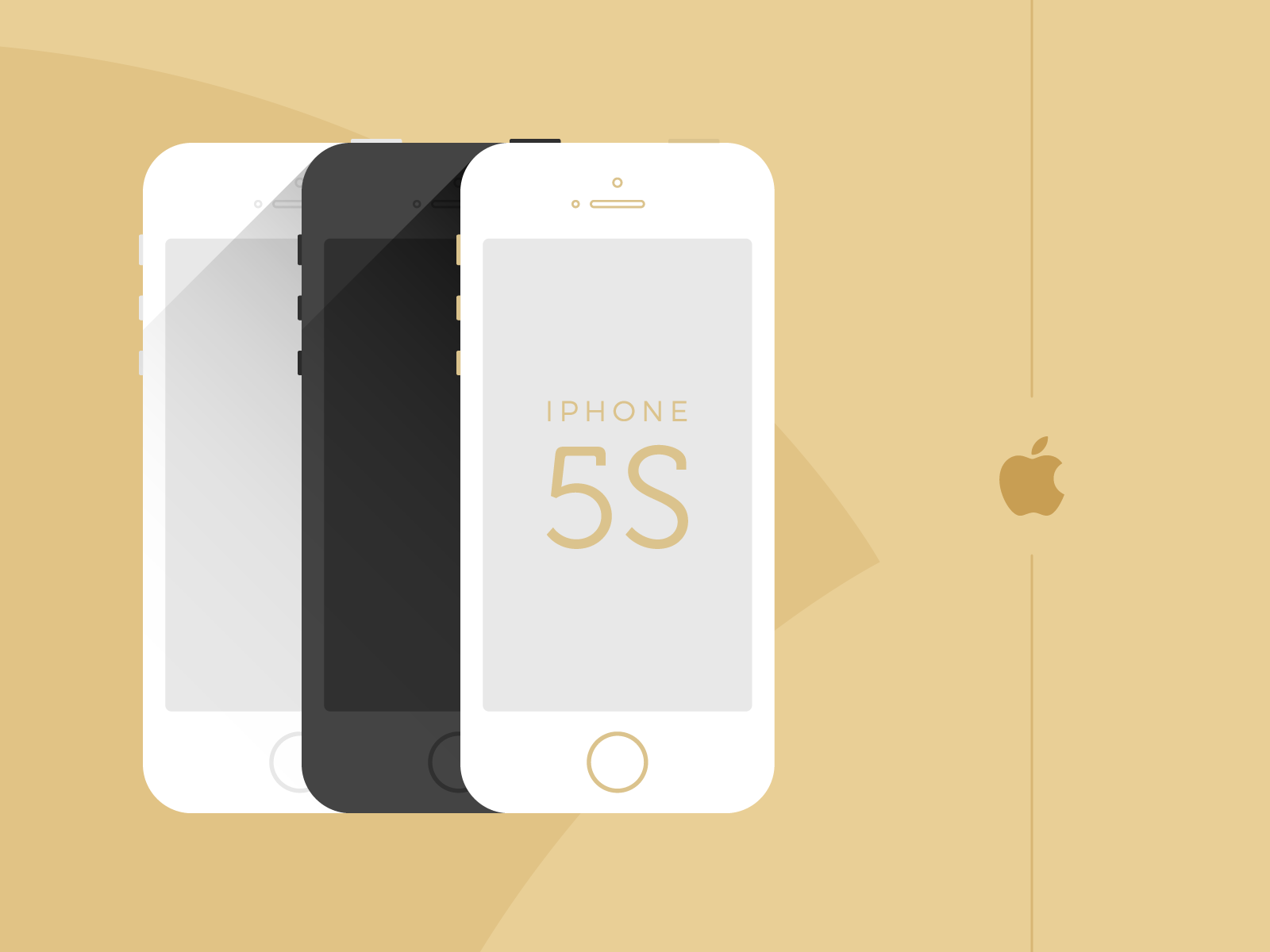 iphone 5s gold vector