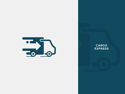 Cargo Express Logo branding buy cargo courier delivery express fast identity logo order packaging product sale shipping shop store transport travel van vehicle