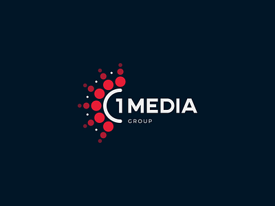 One Media Group Logo 1 logo app branding broadcast burst business computer explosion flare icon identity logo mark media one logo platform streaming sun symbol tv