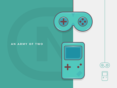 Nintendo Gamepad + Gameboy app buttons clean console controller design flat gameboy gamepad icons illustration minimal nintendo retro snes switch ui ux vector video games