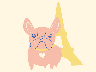 French bulldog frenchbulldog illustration procreate