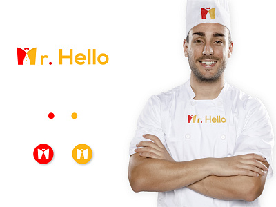 Mr. Hello, Restaurant Logo