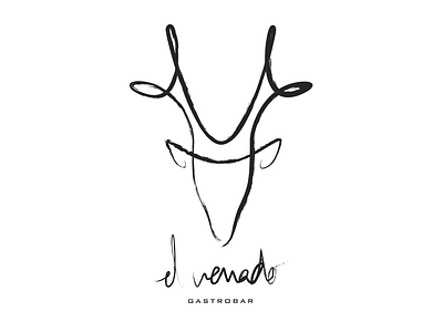 El venado animal animal illustration animal logo animals brush brushes ciervo ciervos deer deer head deer logo deers elegant hand drawn handlettering minimal minimalist restaurant rustic venado