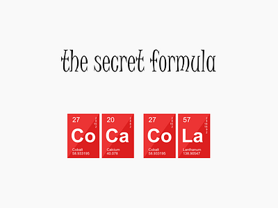 The Secret Formula calcium chemistry cobalt coca coke cola formula fun nice periodic secret table