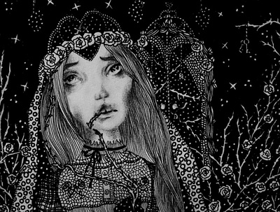 love blackandwhite drawing fairytale illustration illustrator ink monochrome traditional traditional art