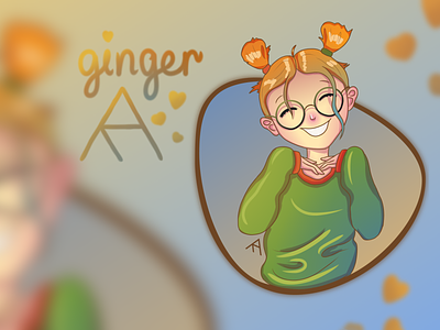 "Redhead" warm-up before big work aesthetic cutie design digital digital art ginger girl illustration redhead