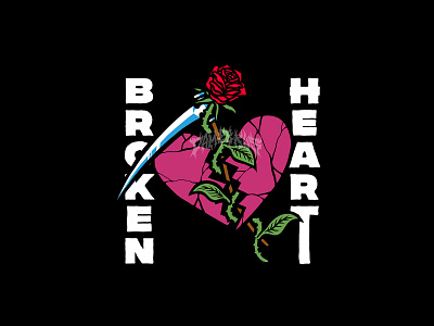 BROKEN HEART apparel artwork artworkforsale clothing design commission design graphic illustration merch design merchandise tshirt design