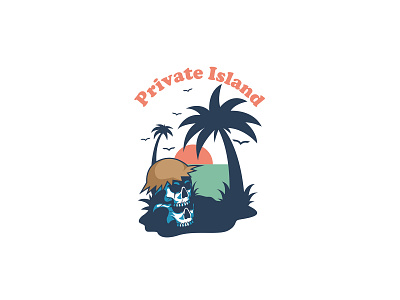 PRIVATE ISLAND apparel artwork artworkforsale branding commission design design graphic illustration mascot logo merch design merchandise