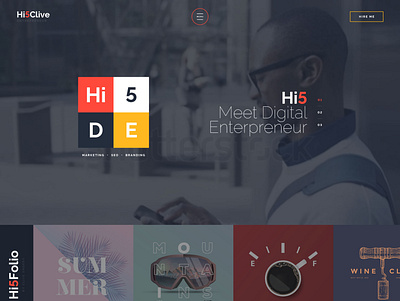 Hi5Clive - Digital Marketing Entrepreneur WP Theme enterpreneur marketing ui ux web design