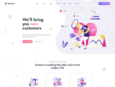 Marketix - Marketing agency theme marketing ui ux web design