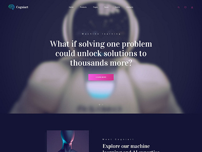 Cogniart - Responsive AI Research WordPress Theme ai big data machine learning ui ux web design