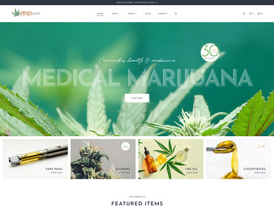 CBD Shop - Medical marijuana, cannabis & medicine cannabis cbd ecommerce marijuana medical marijuana medicine shop ui ux web design