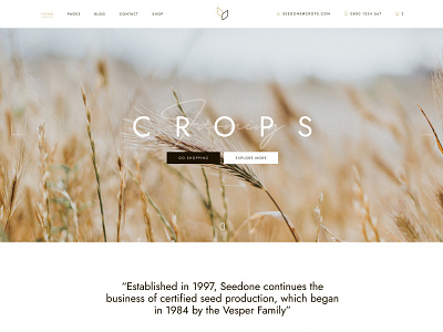 Crops farming theme agriculture crops crops farming farming multipurpose organic ui ux web design