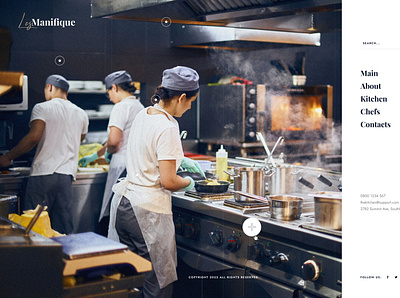 LesManifique - Restaurant Website cafe kitchen kitchens restautant ui ux visual design web design