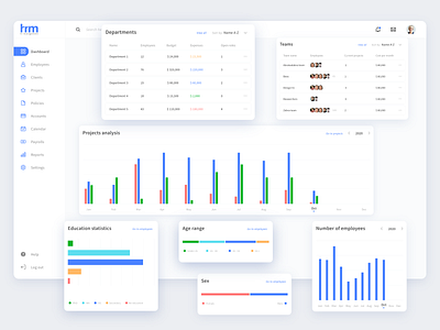 HR Management Dashboard Concept app card cart concept contemporary dashboard data data visualization dataviz design desktop flat table ui ui design ux