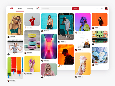 Pinterest Gallery UI contemporary design gallery pinterest ui ux web webdesign website