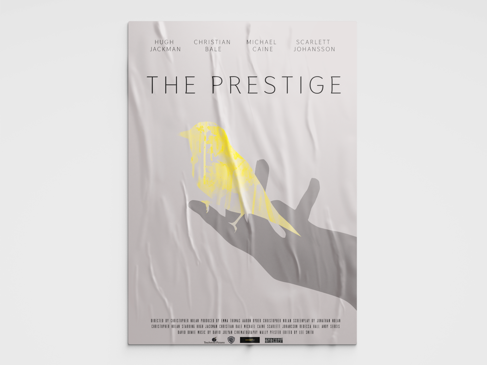 Movie poster ad art bird design hand illustration movie movieposter photoshop poster theprestige