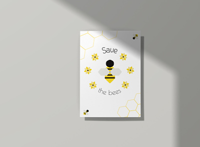 Save the bees art bee design earth eco illustration illustrator poster print vector