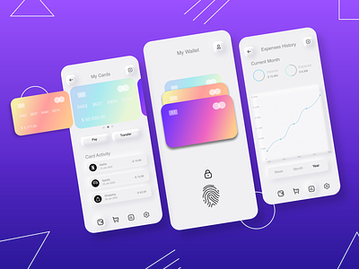 Wallet App app challenge design design challenge gradient iphone neumorphic payment product design sketch sketches ui uiux userflow ux wallet walletapp