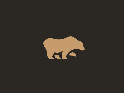 Golden Bear animal bear gold logo