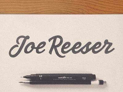 Joe Reeser acrylic calligraphy design hand lettering james lewis kraft paper lettering posca type typography white