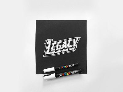 Legacy acrylic calligraphy design hand lettering james lewis kraft paper lettering posca type typography white