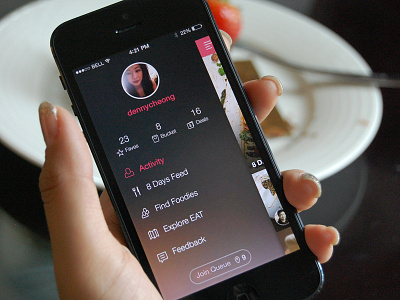 8 Days Eat Dribbble activity app apps design food interface iphone menu ui