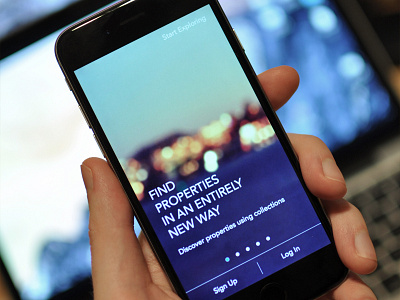 Property App app app design explore ios ios app mobile mobile ui photos property ui user interface walkthrough