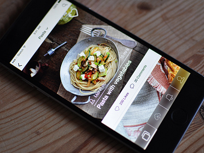 Food App app app design explore feed food ios ios app mobile mobile ui photos ui user interface